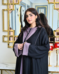 Classic Black Coated Abaya Set | Article 004