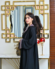 Classic Black Coated Abaya Set | Article 004