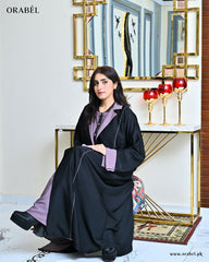 Classic Black Coated Abaya Set | Article 004