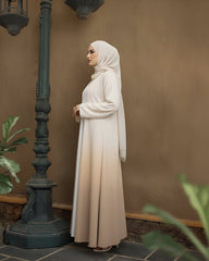 Cream & Gold Tie-Dye Abaya | Article 005