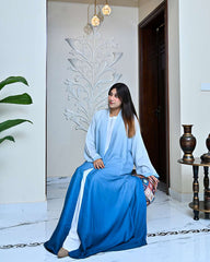 Tie & Dye Sky Blue Abaya | Article 002