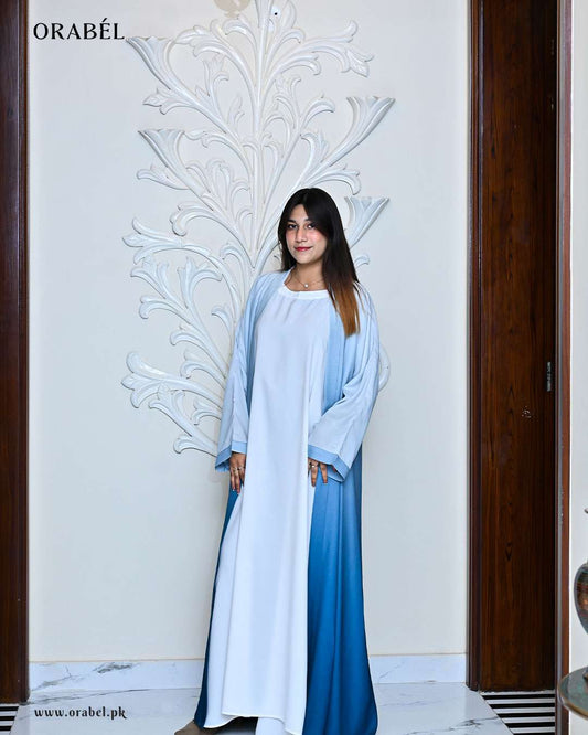 Tie & Dye Sky Blue Abaya | Article 002
