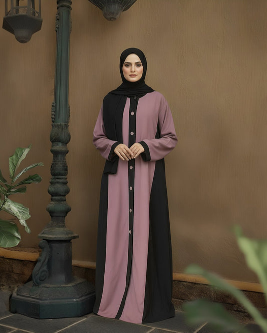 Center Panel Two-Tone Abaya | Article 003