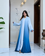 Tie & Dye Sky Blue Abaya | Article 002